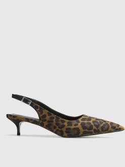 COMMENSE Leopard Kitten Slingback Pumps* Shoes|Accessories