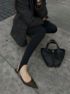 COMMENSE Leopard Kitten Slingback Pumps* Shoes|Accessories