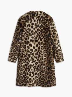 COMMENSE Leopard Print Faux Fur Coat* Outerwear|Coats