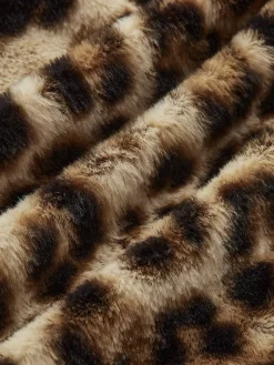 COMMENSE Leopard Print Faux Fur Coat* Outerwear|Coats