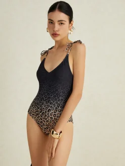 COMMENSE Leopard Print One Piece Swimsuit* Swimwear|Tops