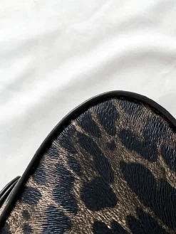 COMMENSE Leopard Printed Buckle Flap Armpit Bag* Bags|Accessories