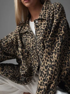 COMMENSE Leopard Printed Button Blazer* Blazers|Outerwear