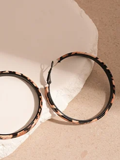COMMENSE Leopard Printed Hoop Earrings* Earrings|Accessories