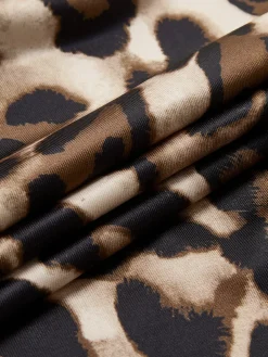 COMMENSE Leopard Printed Open Back Tie Dress* Casual Dresses|Short Dresses