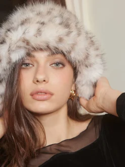 COMMENSE Leopard Printed Plush Bucket Hat* Hair Claws & Hats|Accessories
