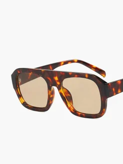 COMMENSE Leopard Printed Square Sunglasses* Sunglasses|Accessories