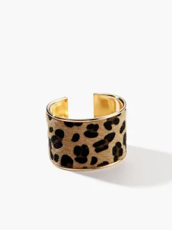 COMMENSE Leopard Printed Tunnel Open Bracelet* Rings & Bracelets|Accessories
