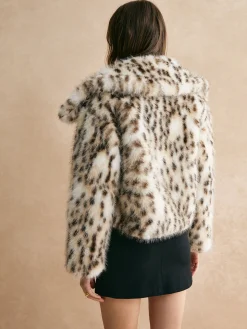 COMMENSE Leopard Women Faux Fur Coat* Outerwear|Tops