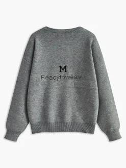 COMMENSE Letter Printed Loose Sweater* Sweater Tops|Sweaters & Cardigans