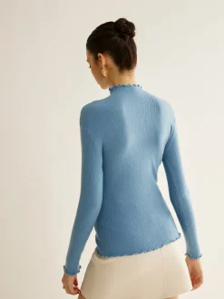 COMMENSE Lettuce Trim Cozy Knit Top* T-shirts|Knitwear