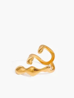COMMENSE Liquid Lava Adjustable Open Ring* Rings & Bracelets|Accessories
