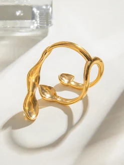 COMMENSE Liquid Lava Adjustable Open Ring* Rings & Bracelets|Accessories