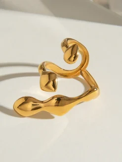 COMMENSE Liquid Lava Adjustable Open Ring* Rings & Bracelets|Accessories
