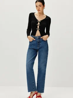 COMMENSE Long Sleeve Button Sweater* Sweater Tops|Sweaters & Cardigans