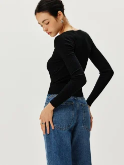 COMMENSE Long Sleeve Button Sweater* Sweater Tops|Sweaters & Cardigans