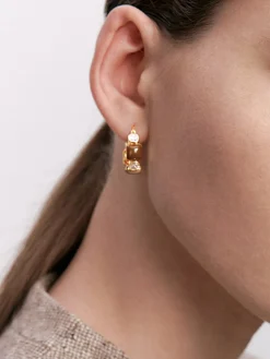 COMMENSE Luxury Rhinestone Hoop Earrings* Earrings|Accessories