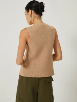 COMMENSE Main Character Rib Sweater Vest* Sweater Vests|Sweaters & Cardigans