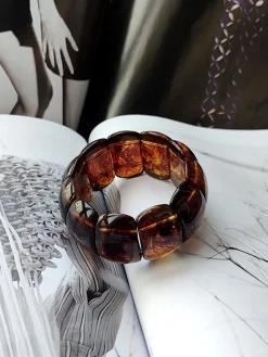 COMMENSE Marble Crystal Texture Acrylic Bracelet* Rings & Bracelets|Accessories