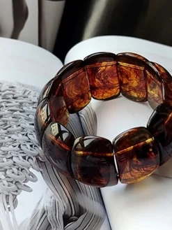 COMMENSE Marble Crystal Texture Acrylic Bracelet* Rings & Bracelets|Accessories