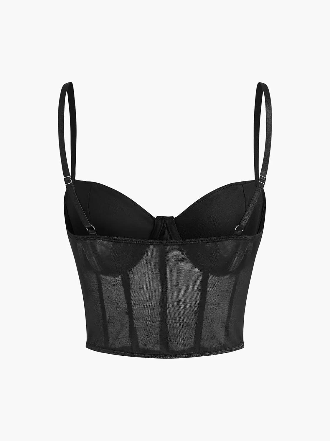 COMMENSE Mesh Polka Dot Corset Top* Corset Tops|Tank Tops & Camis