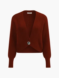 COMMENSE Metal Button Wrap Cardigan* Cardigans|Sweaters & Cardigans