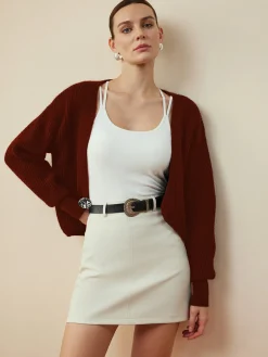 COMMENSE Metal Button Wrap Cardigan* Cardigans|Sweaters & Cardigans