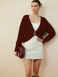COMMENSE Metal Button Wrap Cardigan* Cardigans|Sweaters & Cardigans