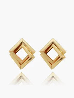 COMMENSE Metal Cross Rhombic  Earrings* Earrings|Accessories