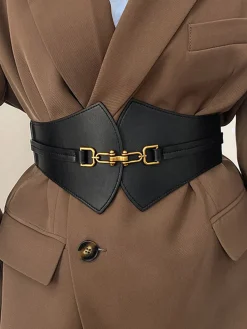 COMMENSE Metal Decor Elastic Wide Belt* Belts & Chain|Accessories
