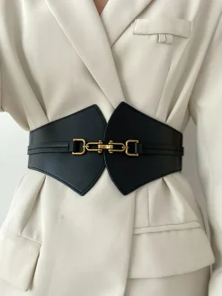 COMMENSE Metal Decor Elastic Wide Belt* Belts & Chain|Accessories
