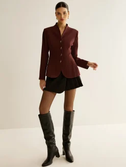 COMMENSE Metal Decor Piping Blazer* Outerwear|Blazers
