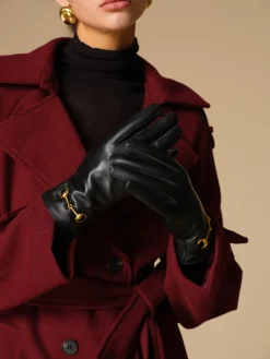 COMMENSE Metal Detail Sheepskin Fleecing Gloves* Accessories