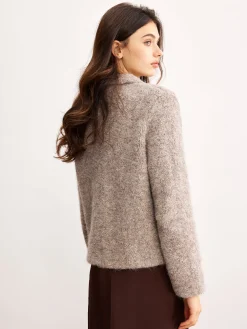 COMMENSE Metal Flower Button Cardigan* Cardigans|Sweaters & Cardigans