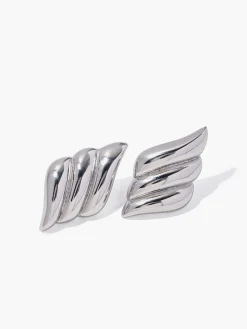 COMMENSE Metal Wind Geometry Three Layer Wing Earrings* Earrings|Accessories