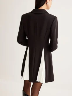 COMMENSE Metal-Button Pleated Blazer Dress* Outerwear|Blazers