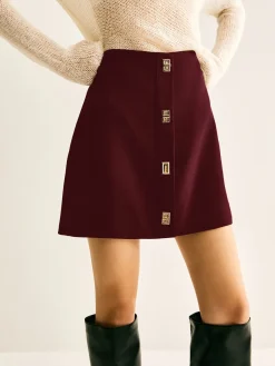 COMMENSE Metal-Decor Zipper Mini Skirt* Skirts|Bottoms