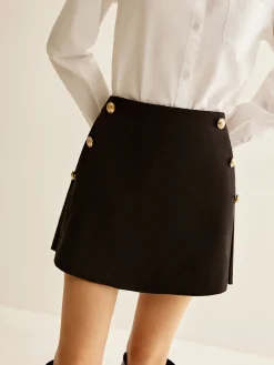 COMMENSE Metal-Decor Zipper Shorts* Bottoms