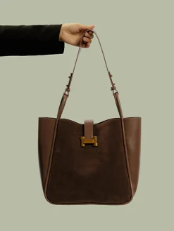 COMMENSE Metal-Detail Panel Tote Bag* Accessories