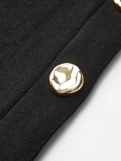 COMMENSE Metal-Detail Plain Sweater Vest* Vests|Knitwear