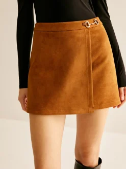COMMENSE Metal-Detail Suede Mini Skirt* Skirts|Bottoms