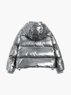 COMMENSE Metallic Puffer Wind Protection Hooded Coat* Outerwear|Coats
