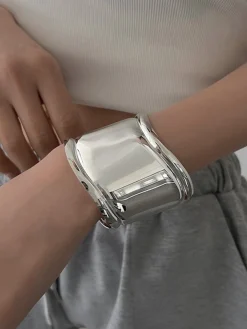 COMMENSE Metallic Wide Cuff Bracelet* Rings & Bracelets|Accessories
