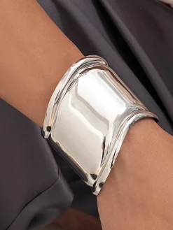 COMMENSE Metallic Wide Cuff Bracelet* Rings & Bracelets|Accessories