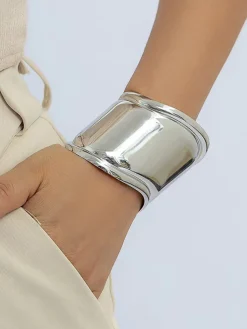 COMMENSE Metallic Wide Cuff Bracelet* Rings & Bracelets|Accessories