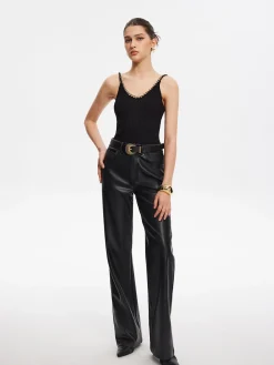 COMMENSE Metal-Trim Spaghetti Strap Sweater Vest* Sweater Vests|Sweaters & Cardigans