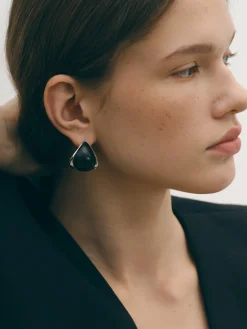 COMMENSE Midnight Elegance Onyx Earrings* Earrings|Accessories