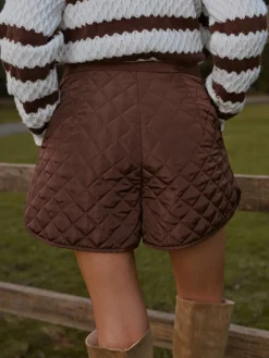 COMMENSE Mid-Waist Quilted Pockets Shorts* Matching Sets|Bottoms