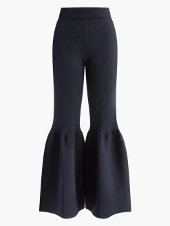 COMMENSE Mid-Waist Ruffle Sweater Pants* Knitwear|Bottoms