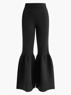 COMMENSE Mid-Waist Ruffle Sweater Pants* Knitwear|Bottoms